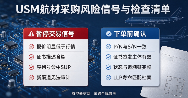 USM 航材采购八步核验流程