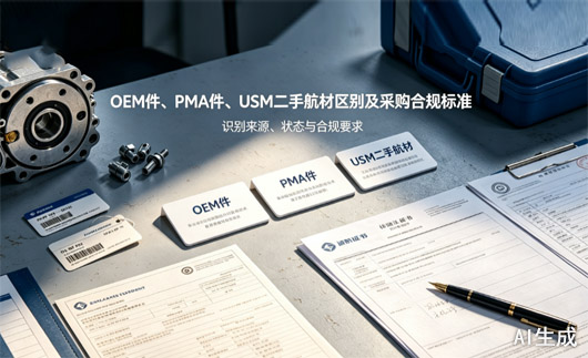 OEM件、PMA件、USM二手航材区别及采购合规标准