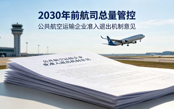 四部委出台民航准入退出新规：2030 年前公共航司总量只减不增